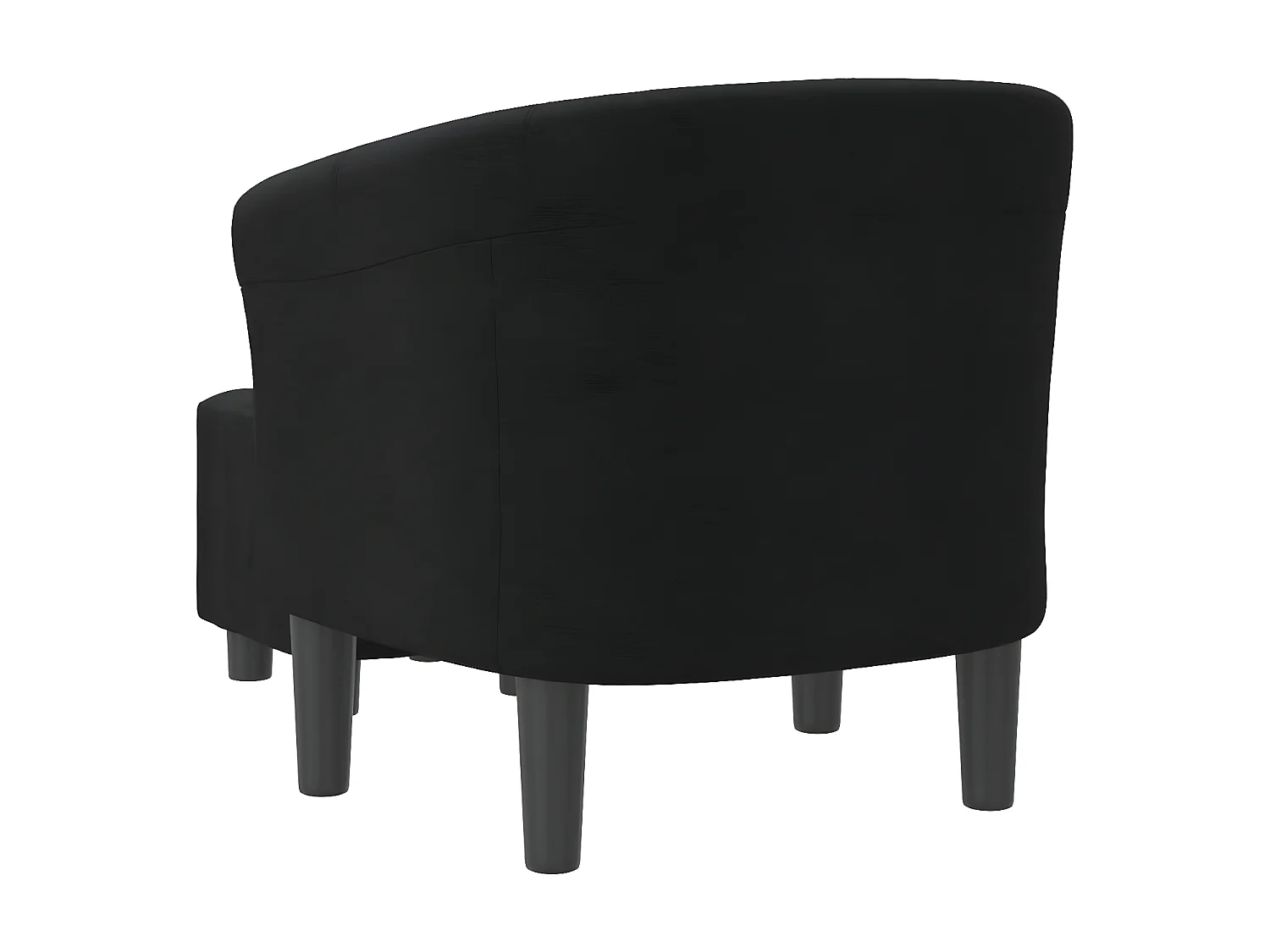 Fauteuil cabriolet avec repose-pied noir tissu