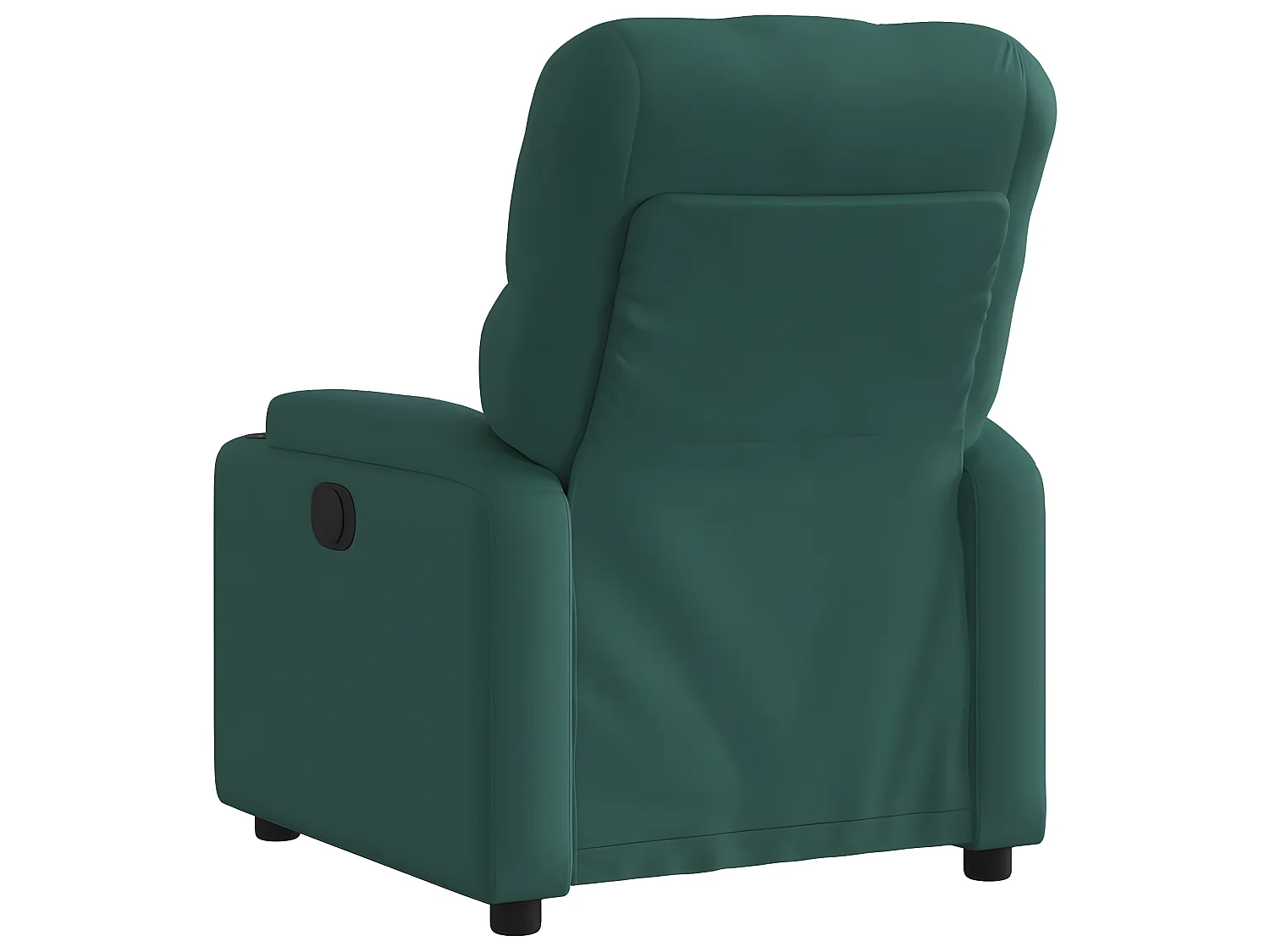 Sillón reclinable de tela verde oscuro