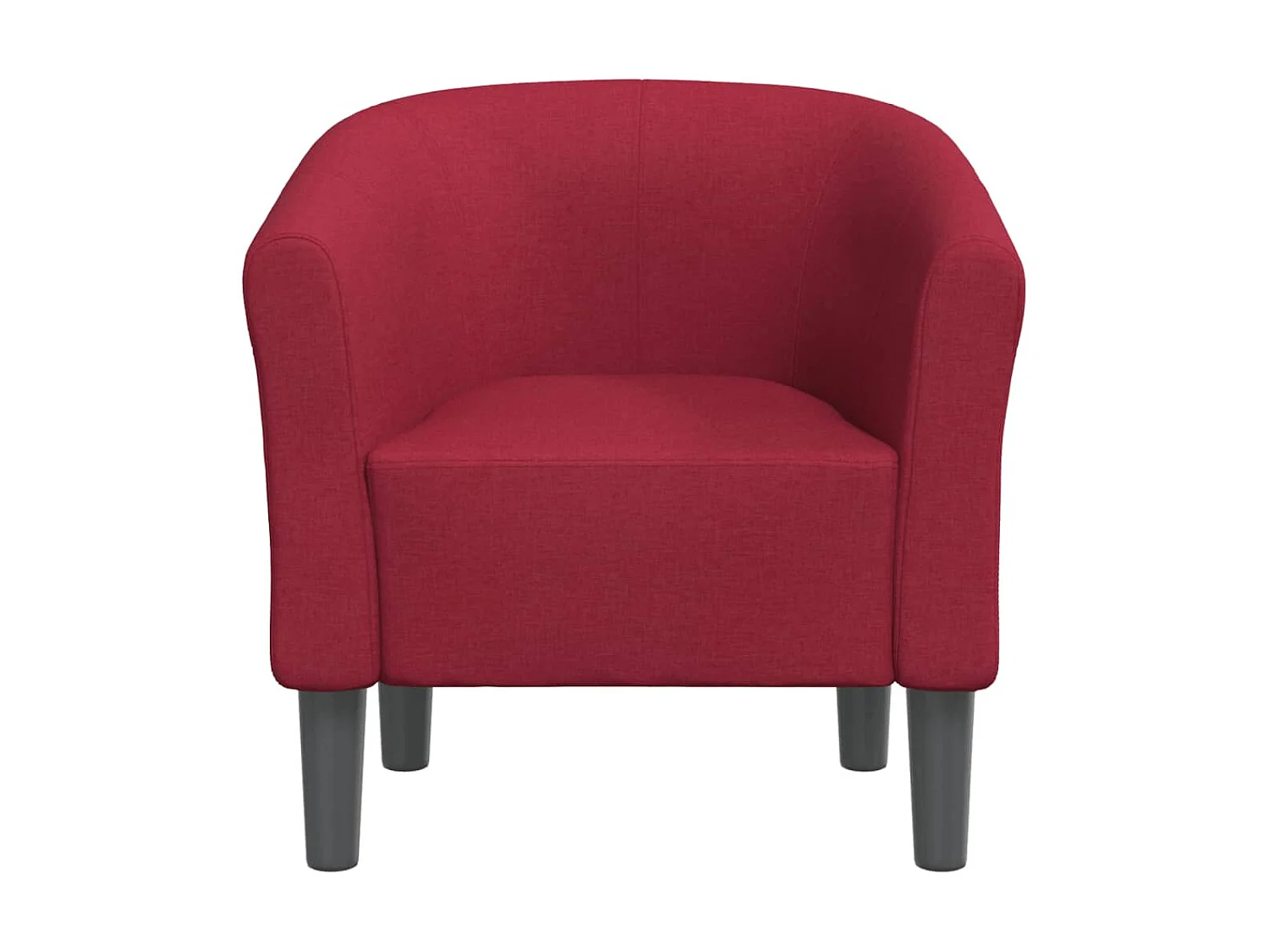 Fauteuil cabriolet rouge bordeaux tissu
