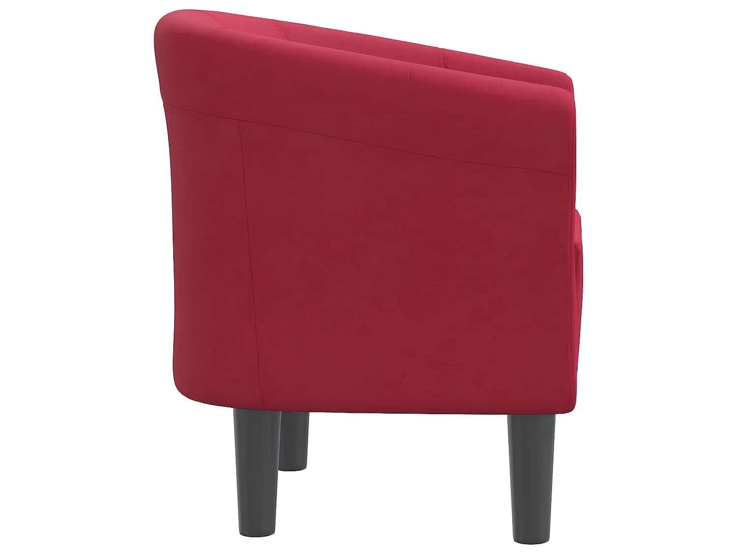 Fauteuil cabriolet rouge bordeaux tissu
