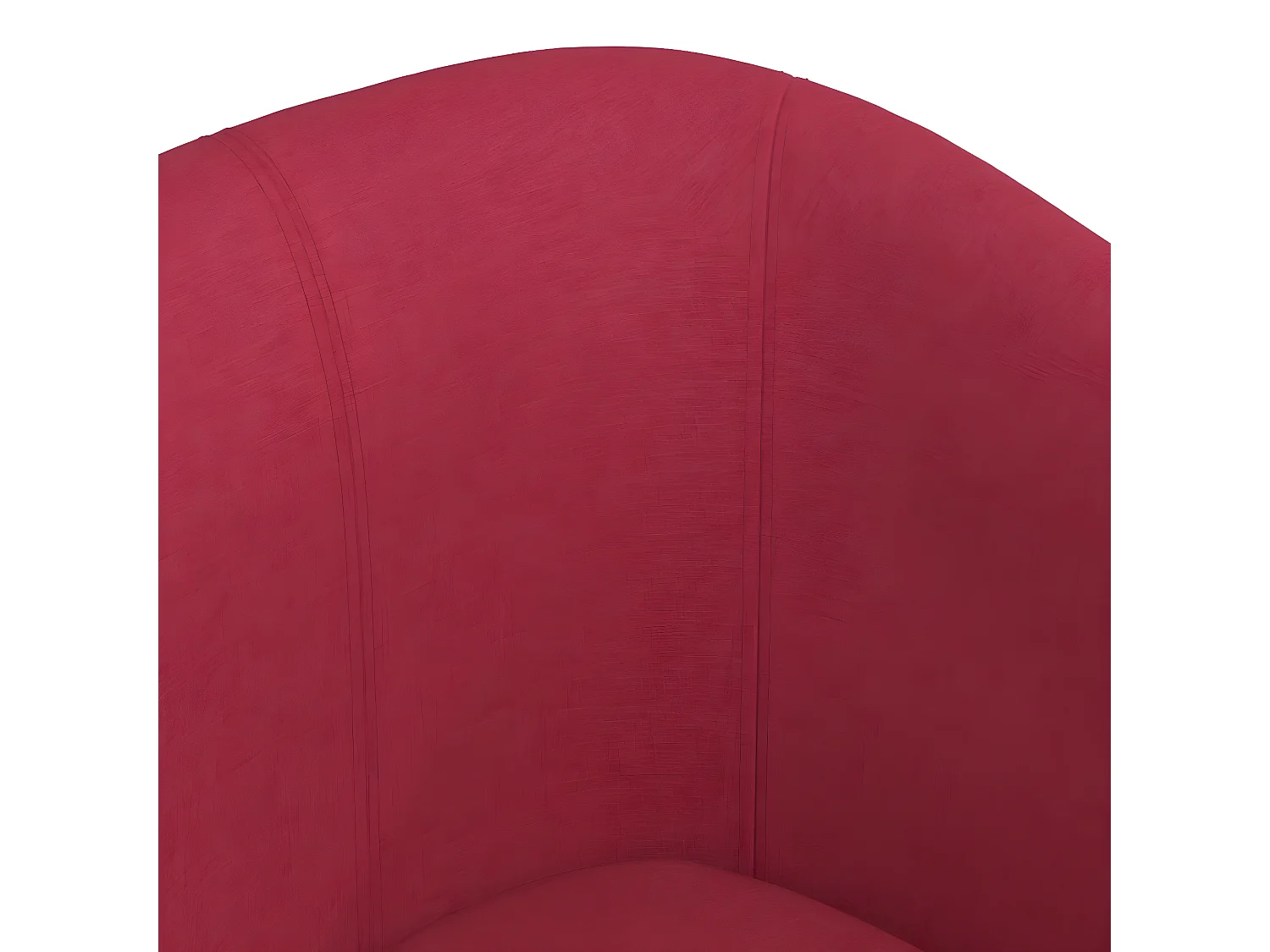 Fauteuil cabriolet rouge bordeaux tissu