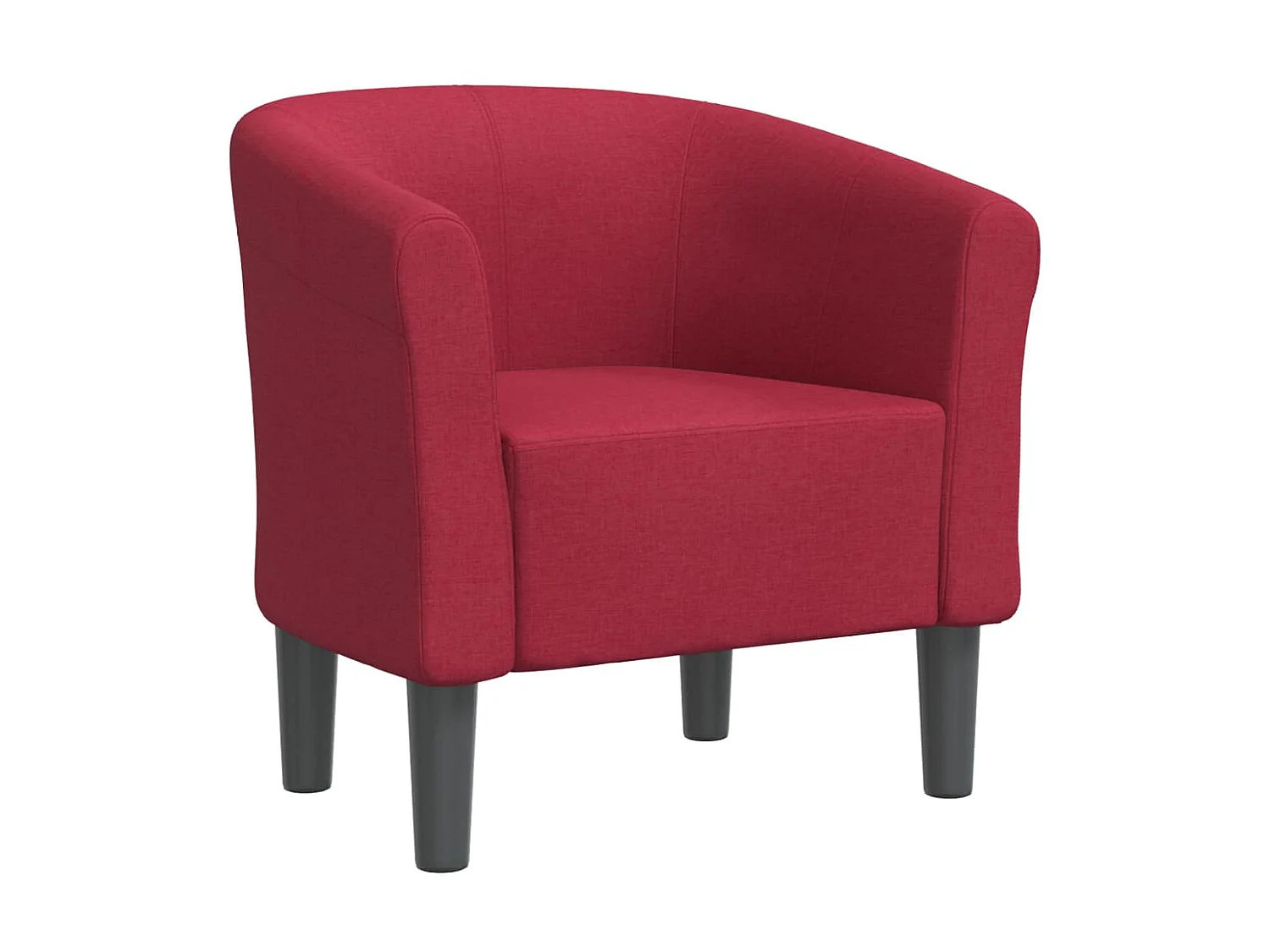 Fauteuil cabriolet rouge bordeaux tissu