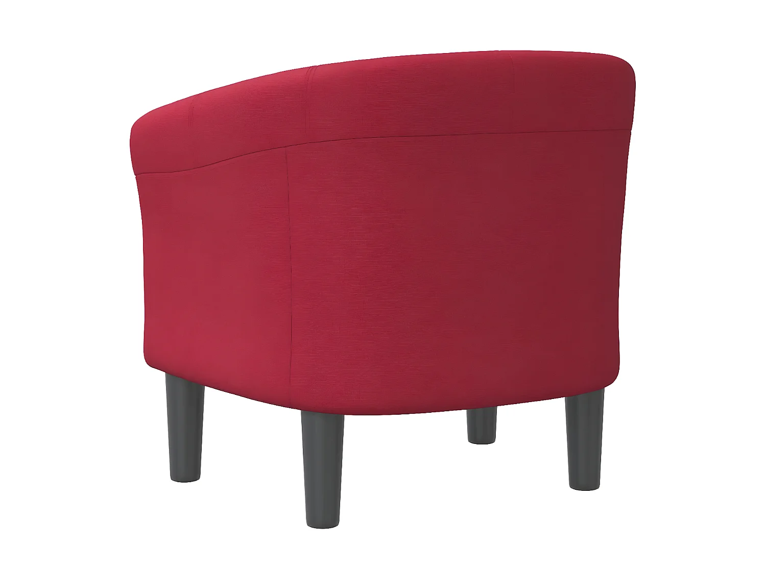 Fauteuil cabriolet rouge bordeaux tissu