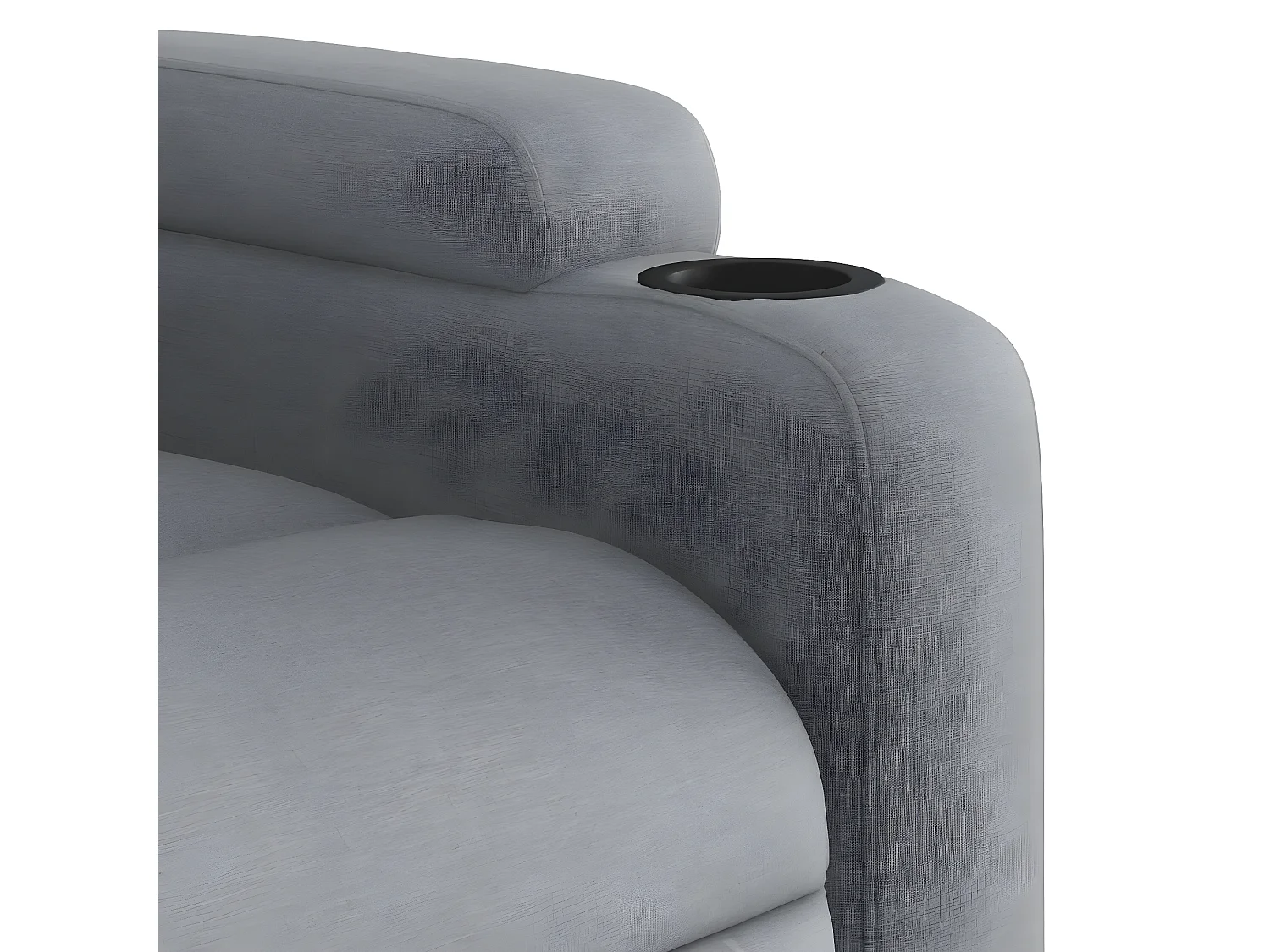 Fauteuil de massage inclinable Gris clair Tissu