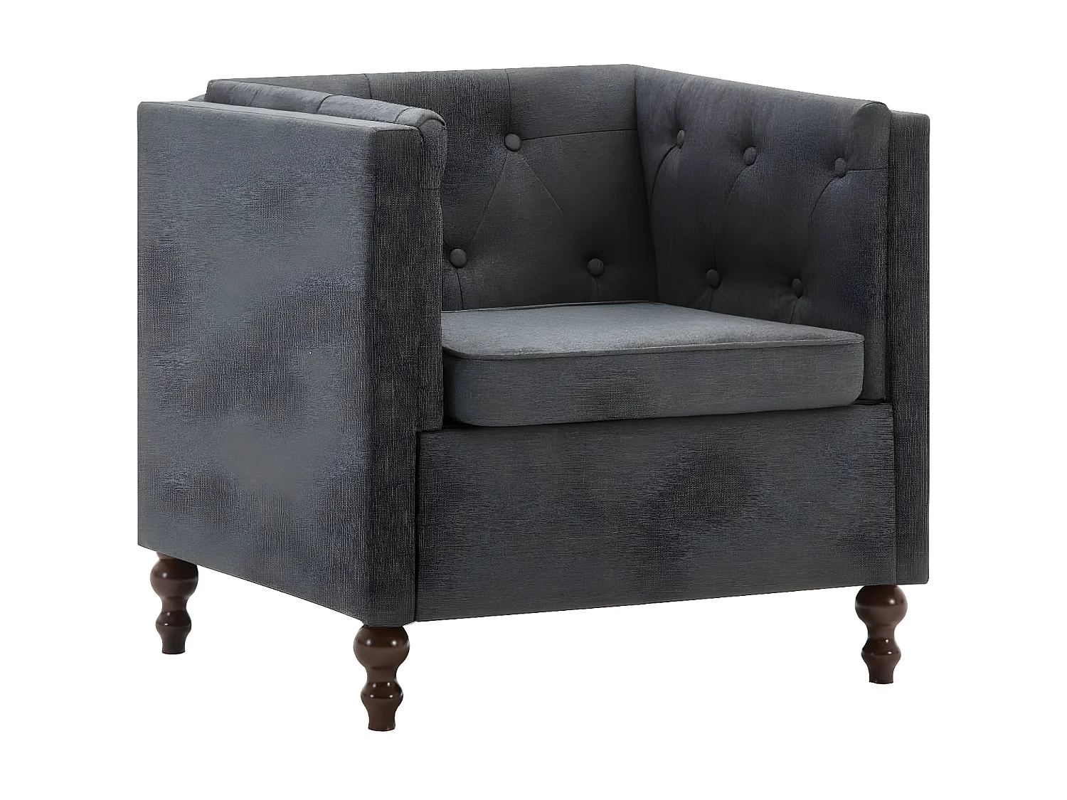 Fauteuil Gris foncé Tissu