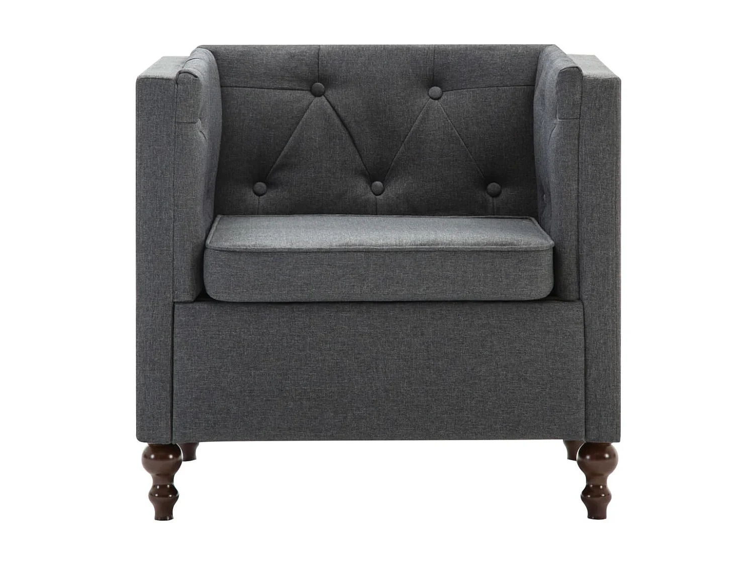 Fauteuil Donkergrijze Stof