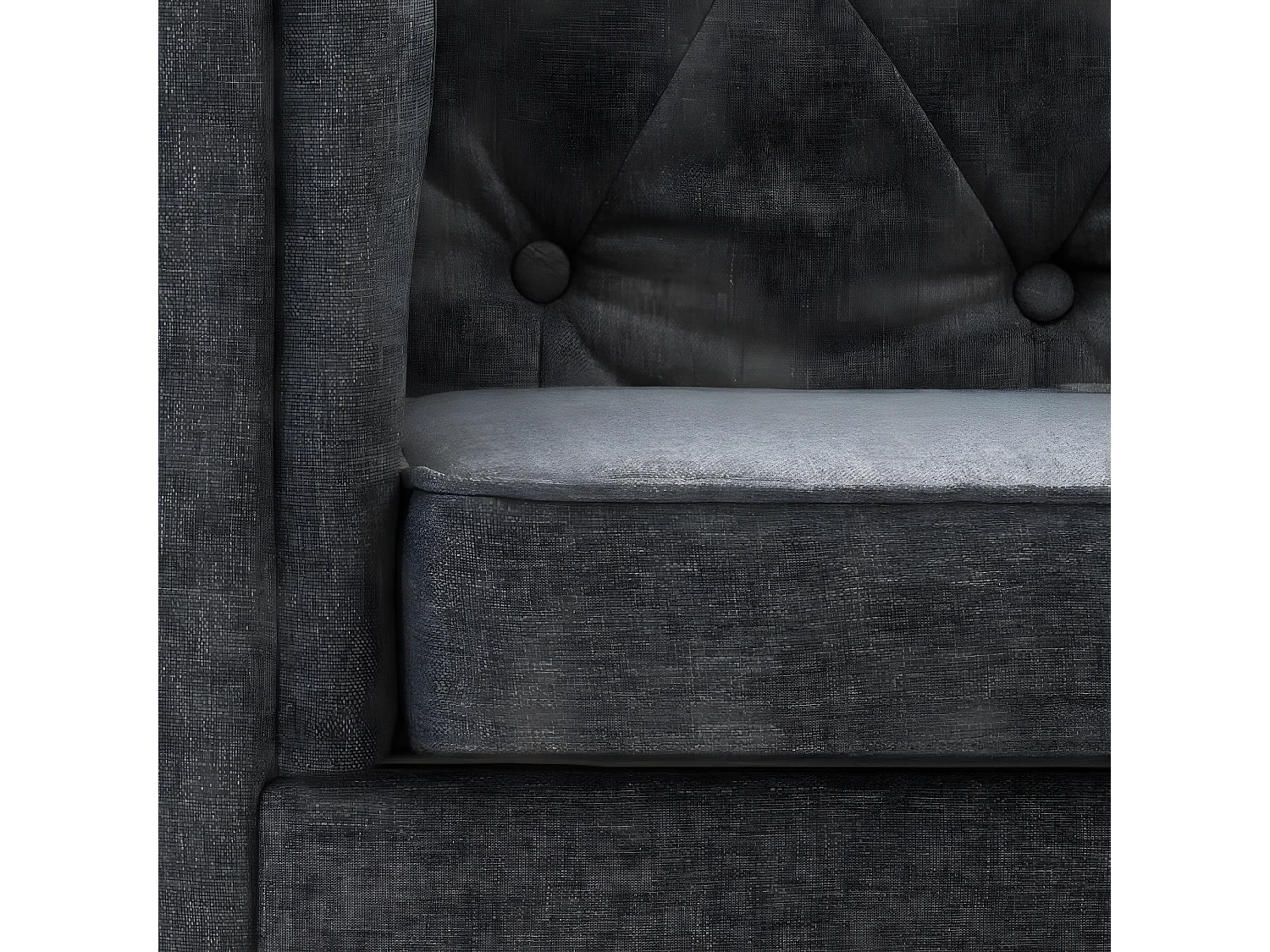 Fauteuil Donkergrijze Stof