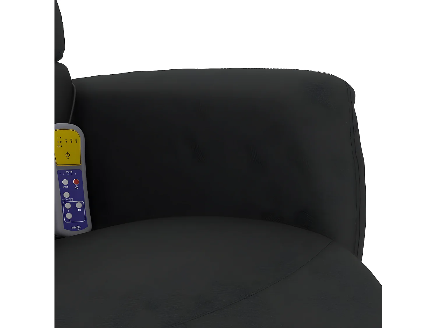 Massagefauteuil met voetsteun van zwart kunstleer