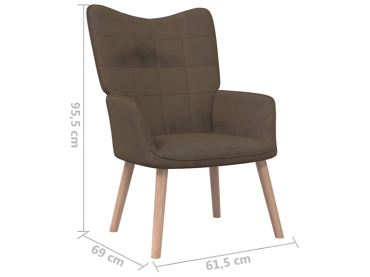 Sillón de relajación Tela marrón