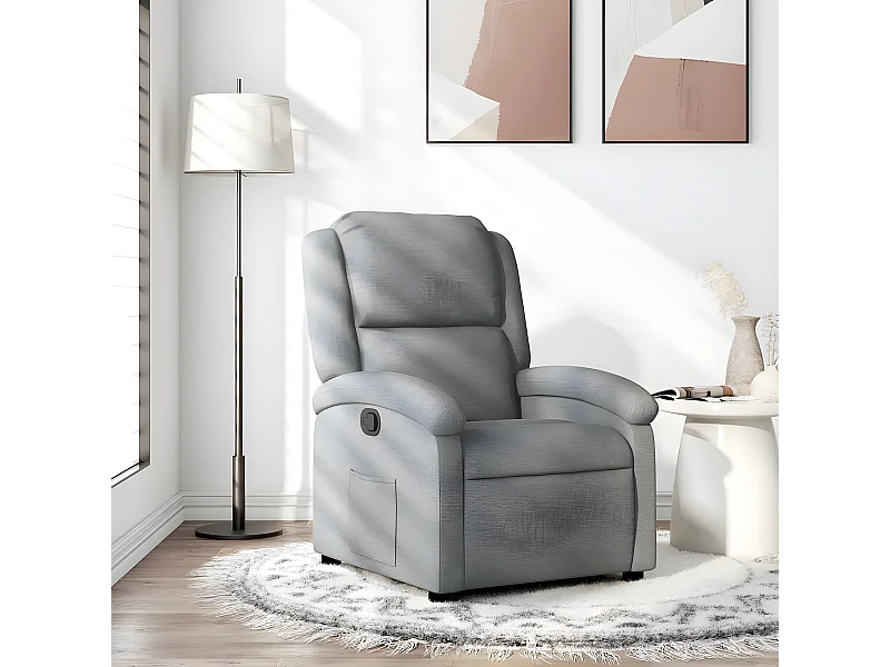 Fauteuil inclinable Gris clair Tissu