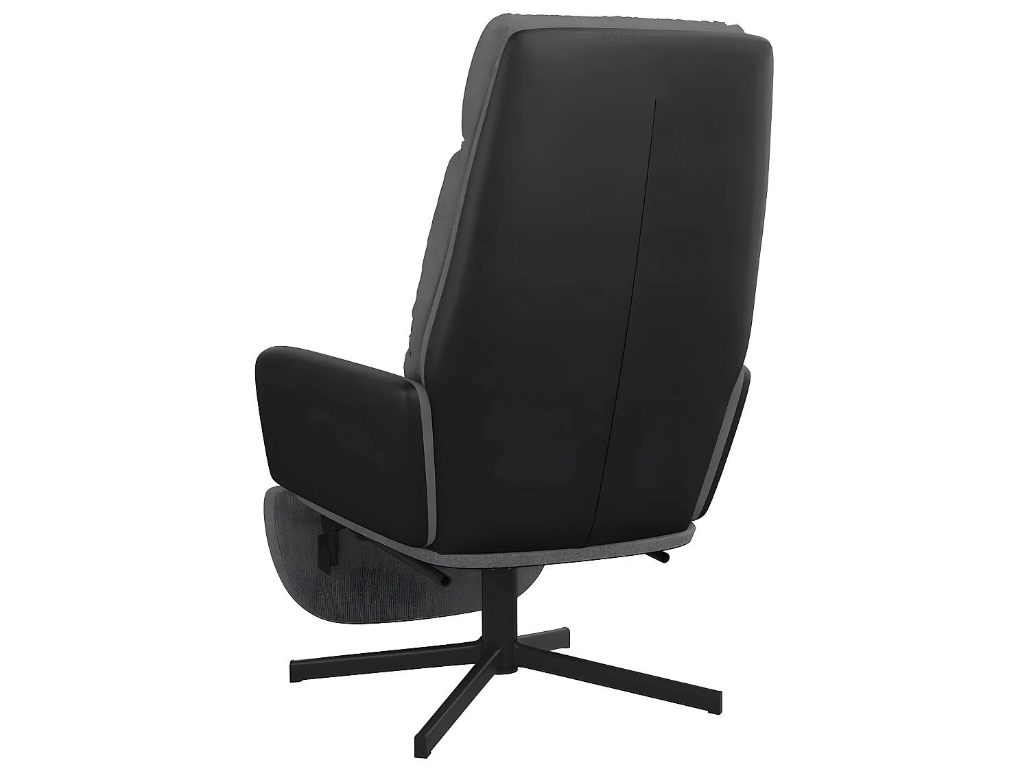 Chaise de relaxation avec repose-pied Gris clair Tissu