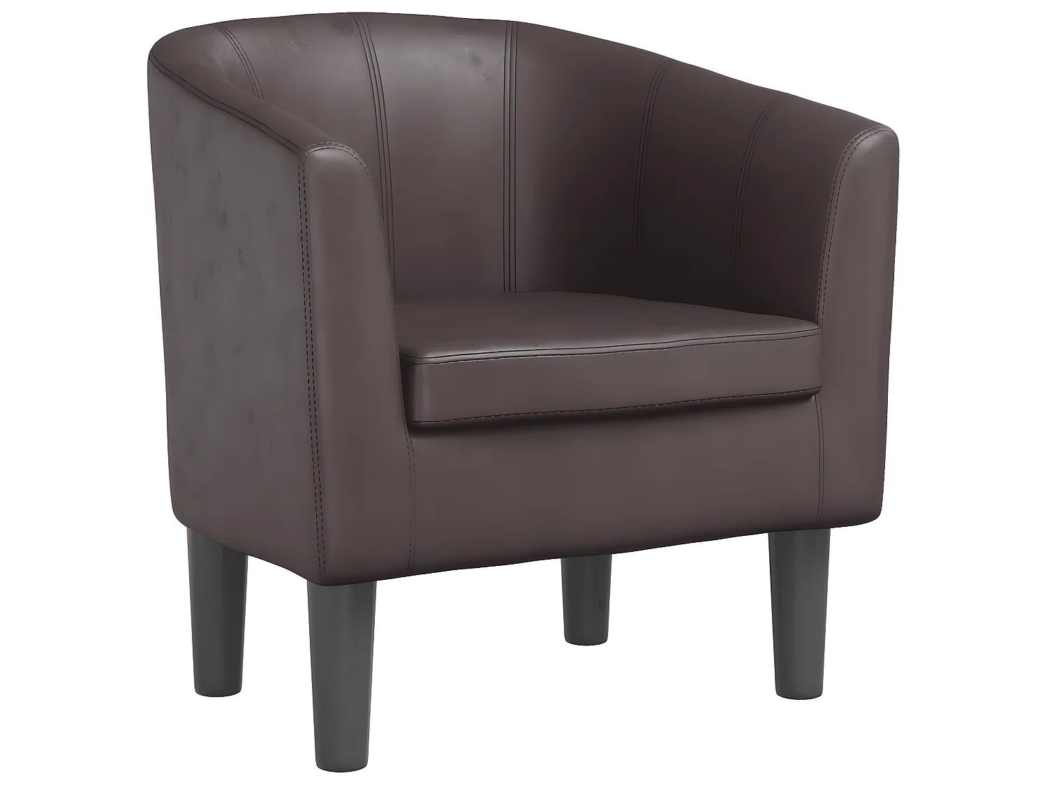 Bruine kunstleren converteerbare fauteuil