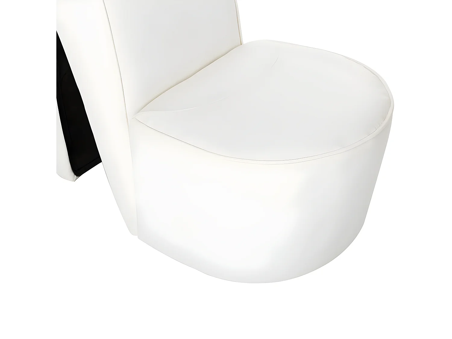 Chaise en forme de chaussure à talon haut Blanc Similicuir
