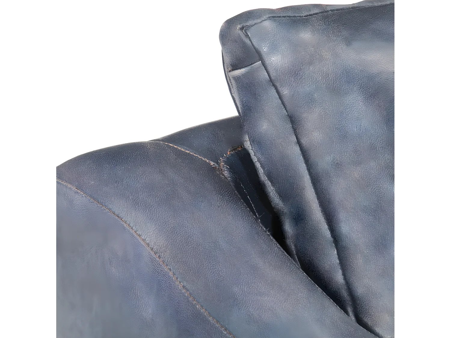 Poltrona grigia in vera pelle