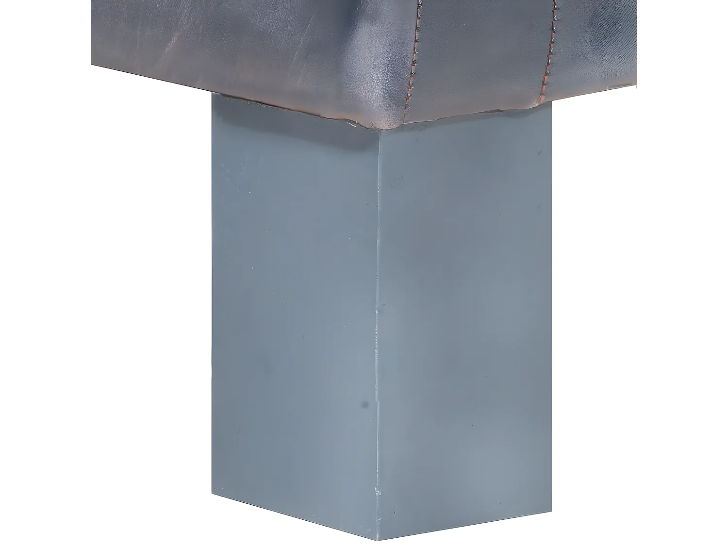 Grijze fauteuil van echt leer