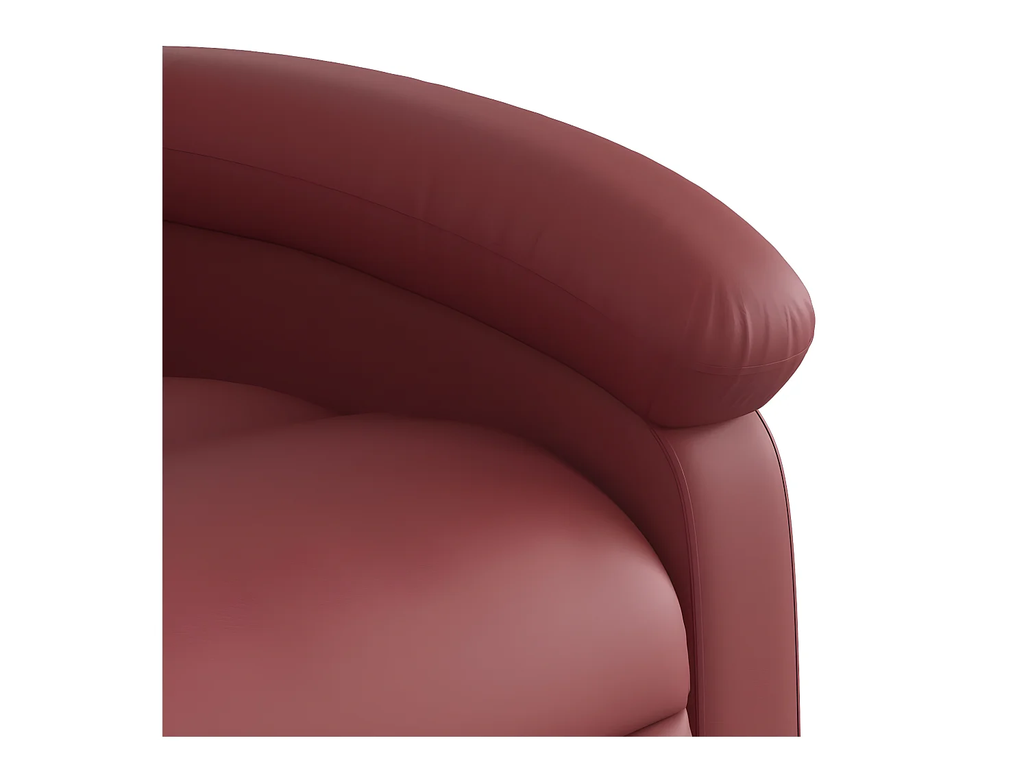 Poltrona massaggiante reclinabile Rosso bordeaux Ecopelle