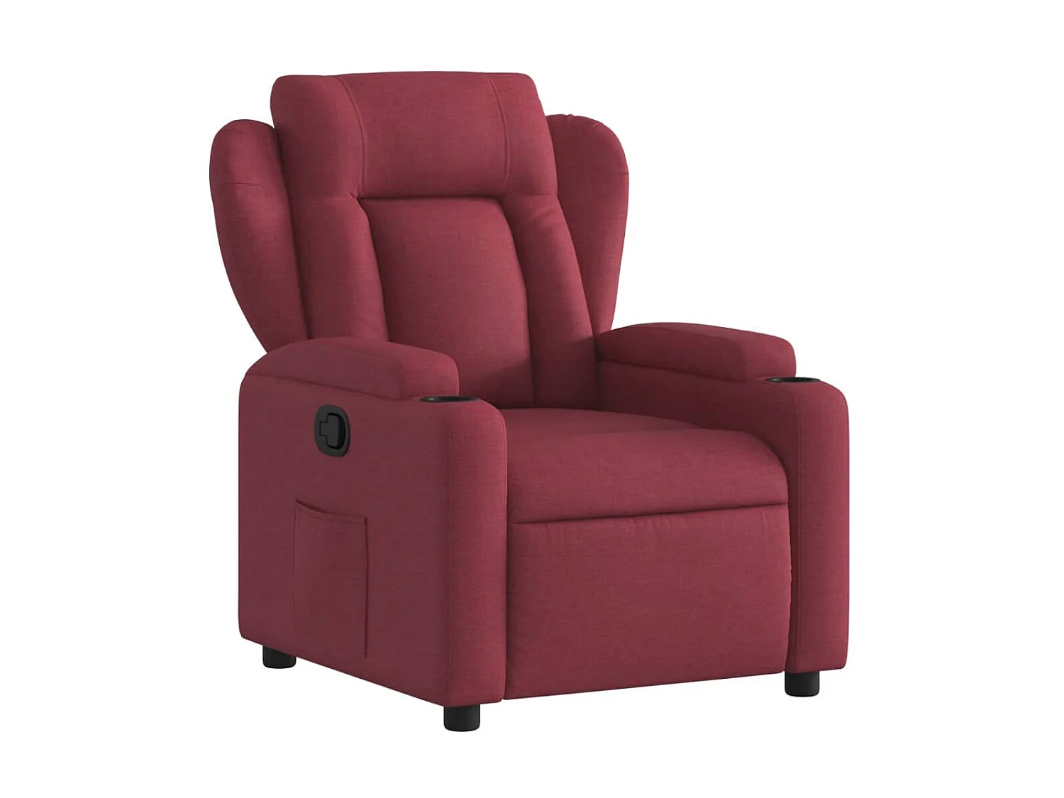 Sillón reclinable Tela rojo burdeos