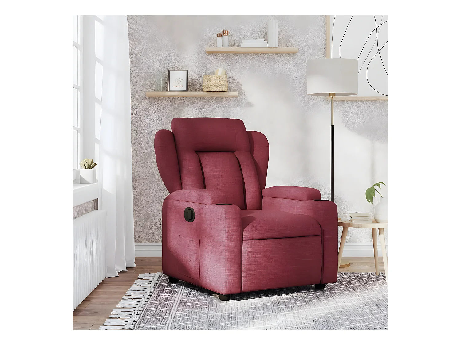 Fauteuil inclinable Rouge bordeaux Tissu
