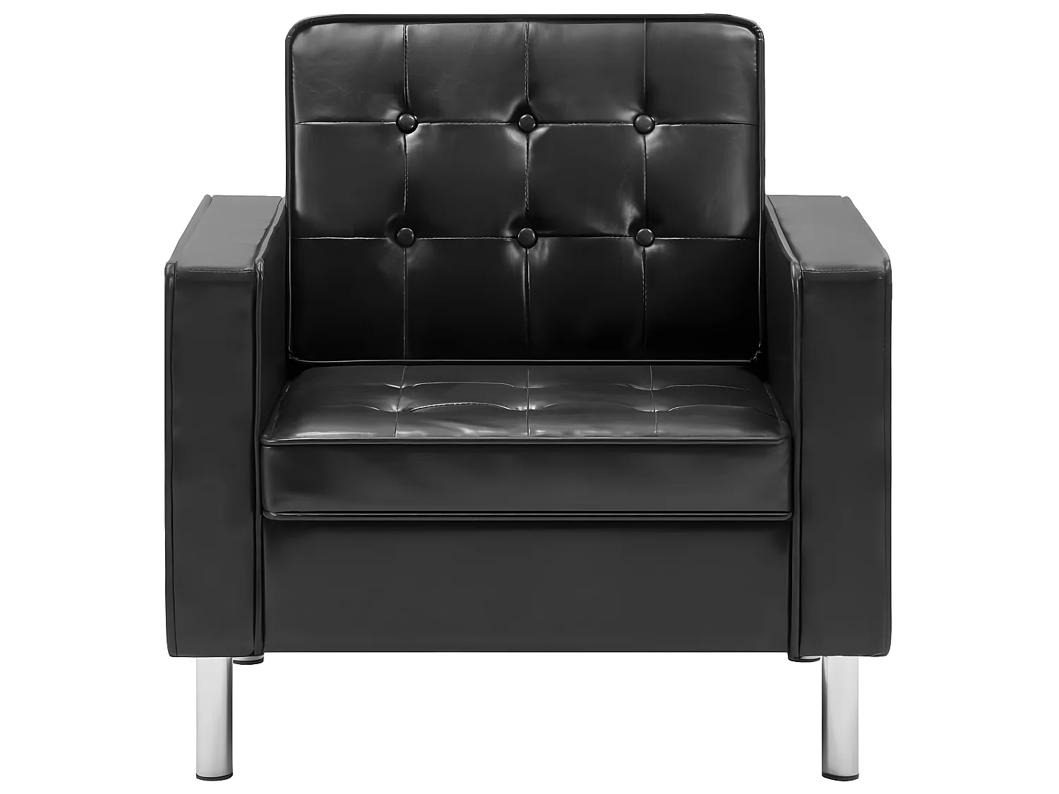 Sillón de piel sintética negro