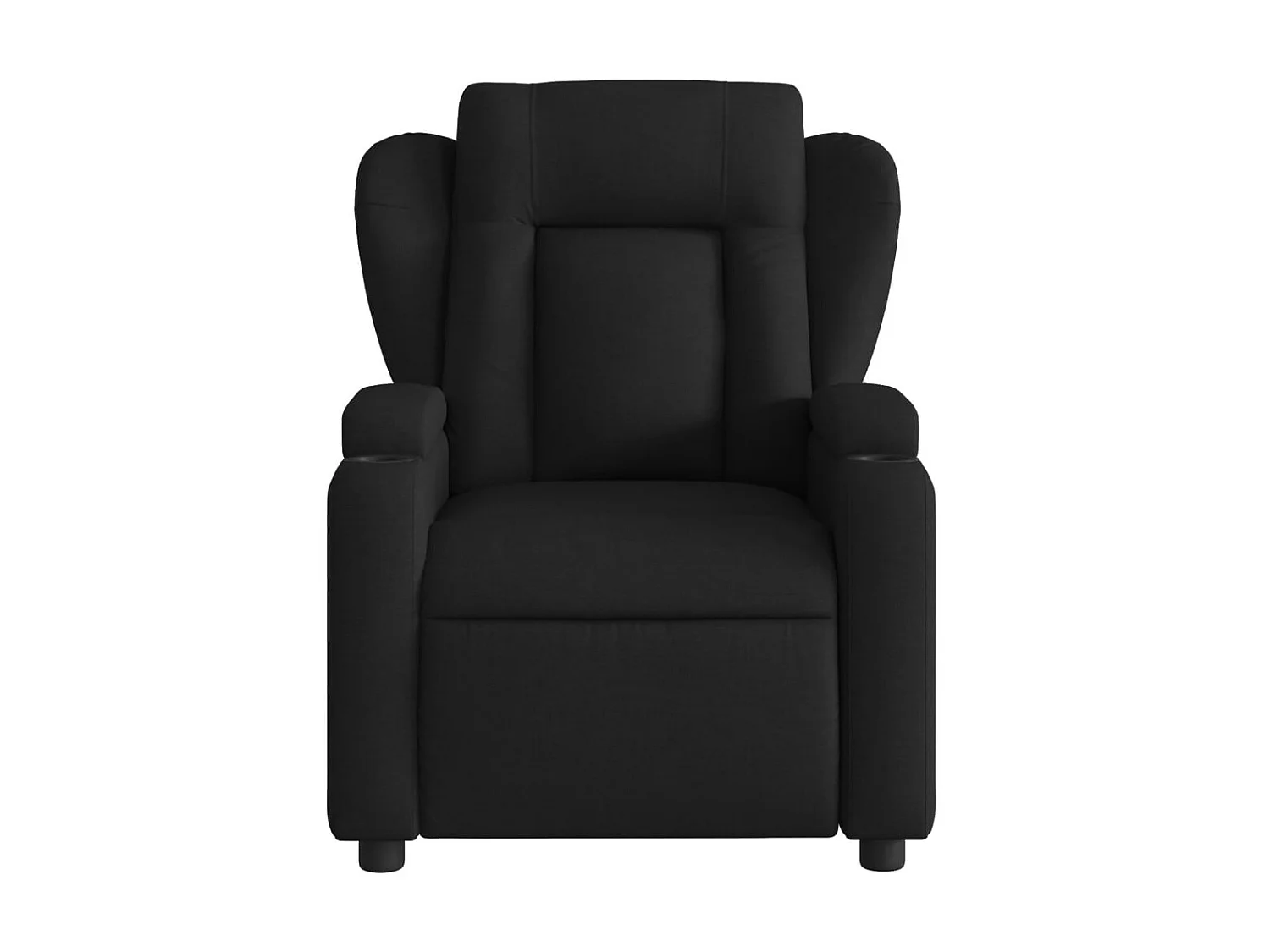 Poltrona massaggiante reclinabile in tessuto nero