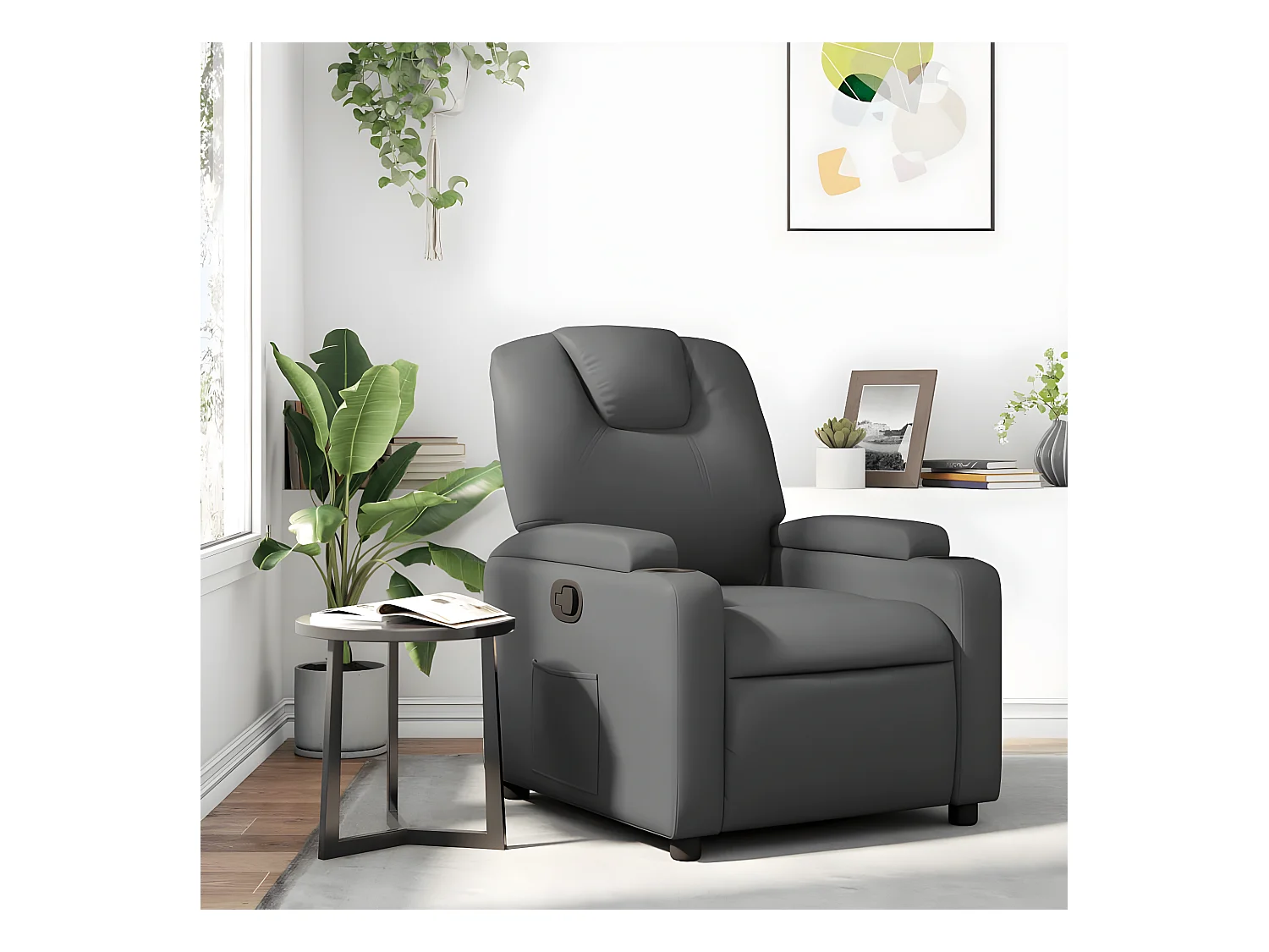 Fauteuil inclinable Gris Similicuir