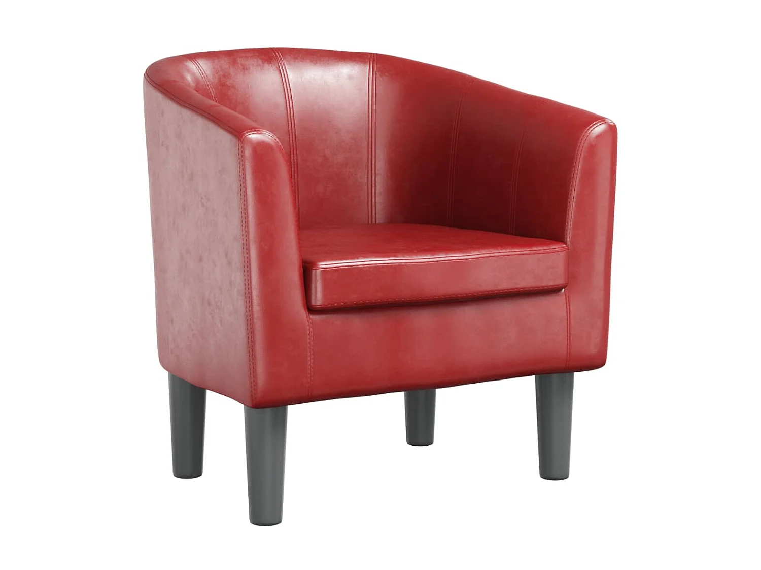 Poltroncina trasformabile in ecopelle rosso bordeaux