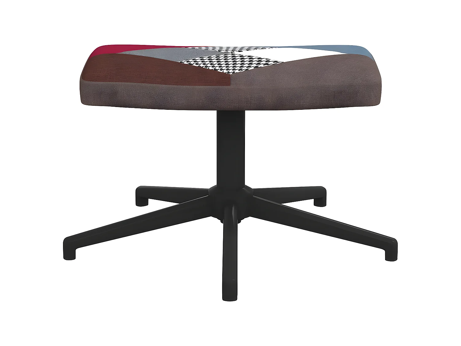 Chaise de relaxation avec repose-pied Patchwork Tissu