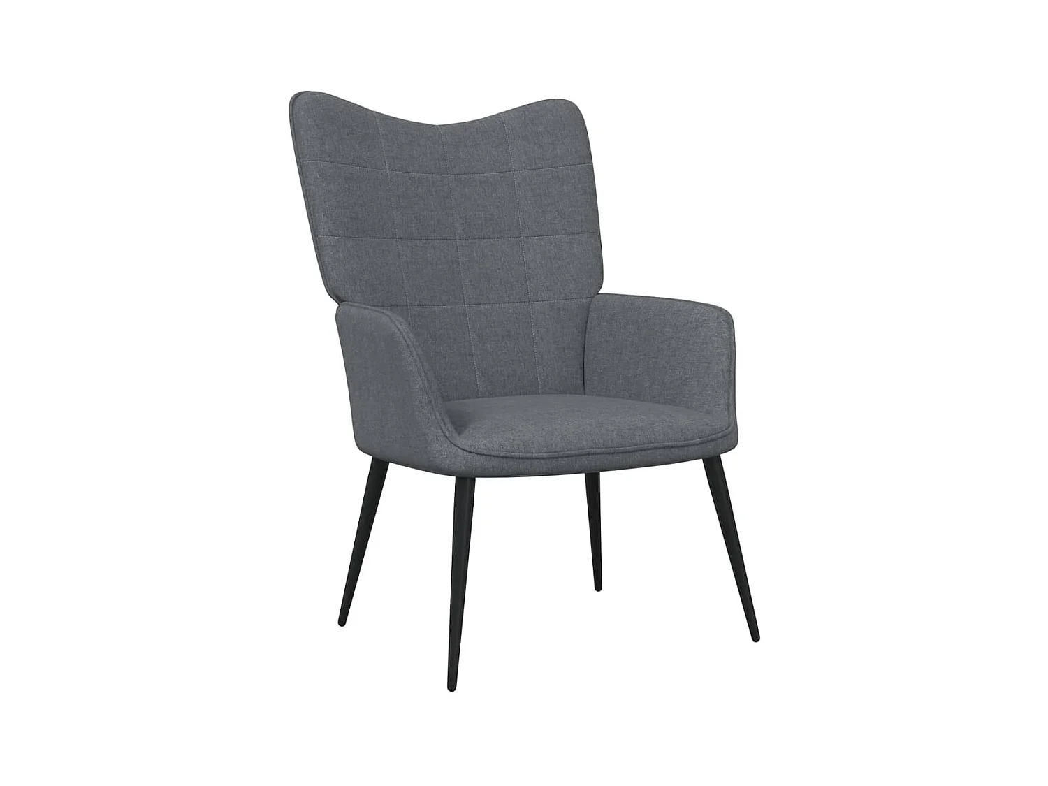Chaise de relaxation Gris foncé Tissu