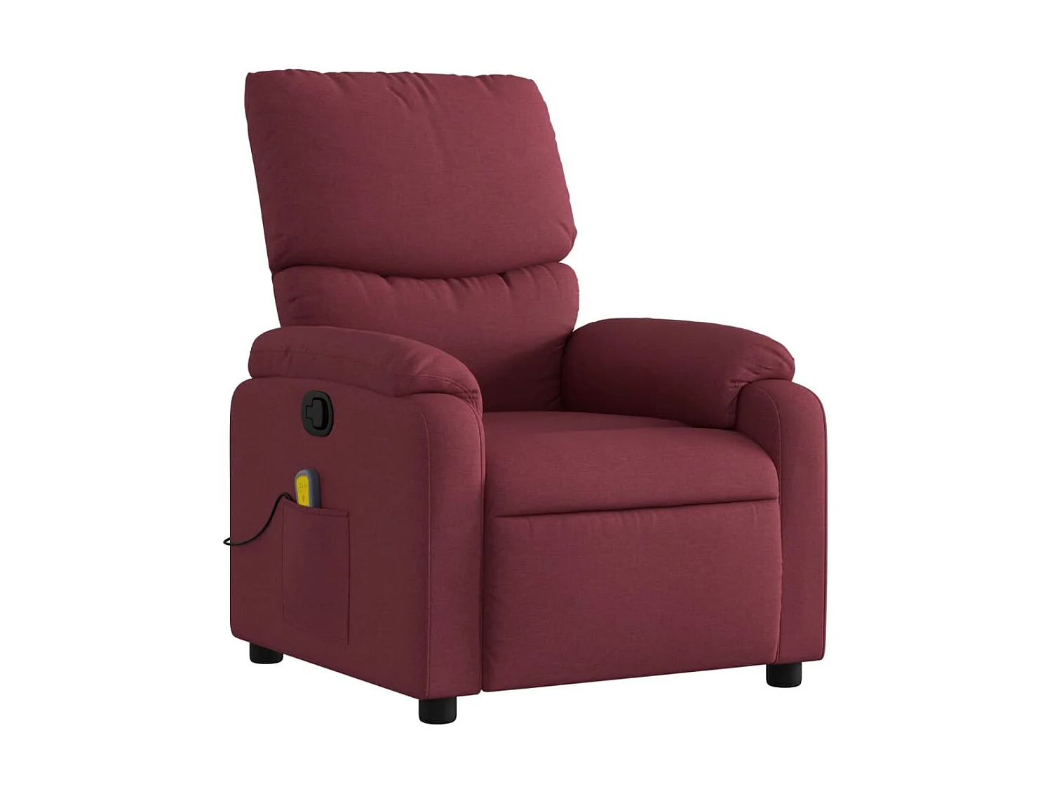 Poltrona massaggiante reclinabile Tessuto rosso bordeaux