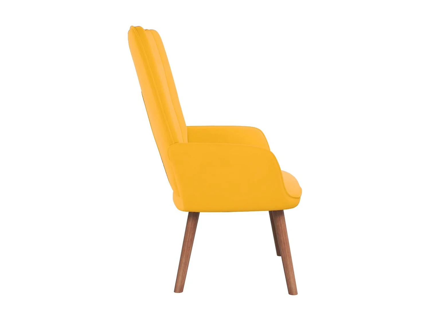 Poltrona relax Velluto giallo senape