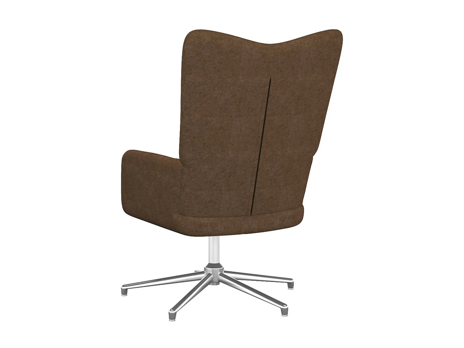 Chaise de relaxation avec tabouret Marron Tissu