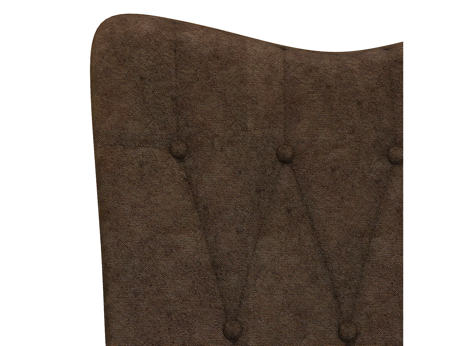 Chaise de relaxation avec tabouret Marron Tissu