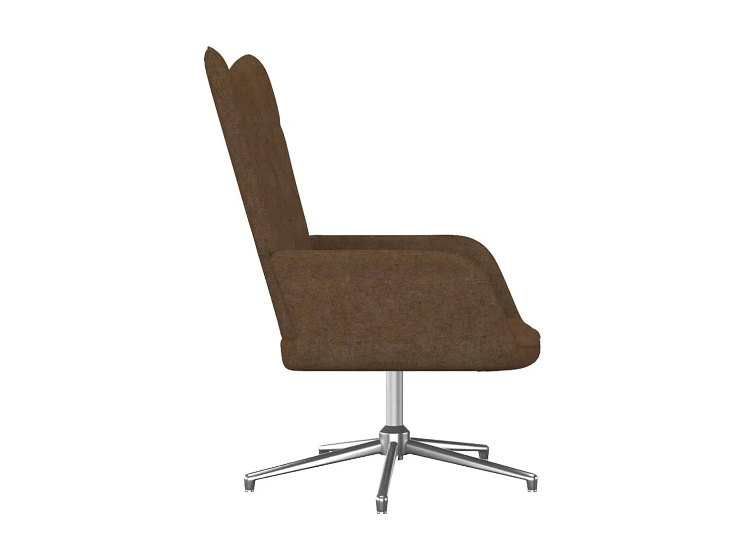 Chaise de relaxation avec tabouret Marron Tissu