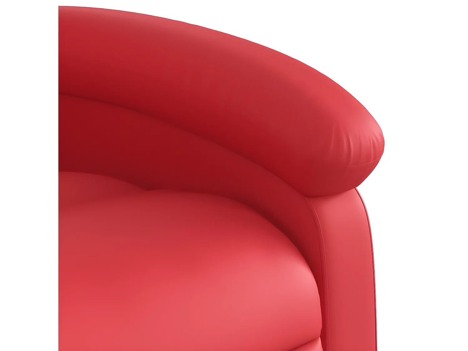 Fauteuil de massage inclinable rouge similicuir