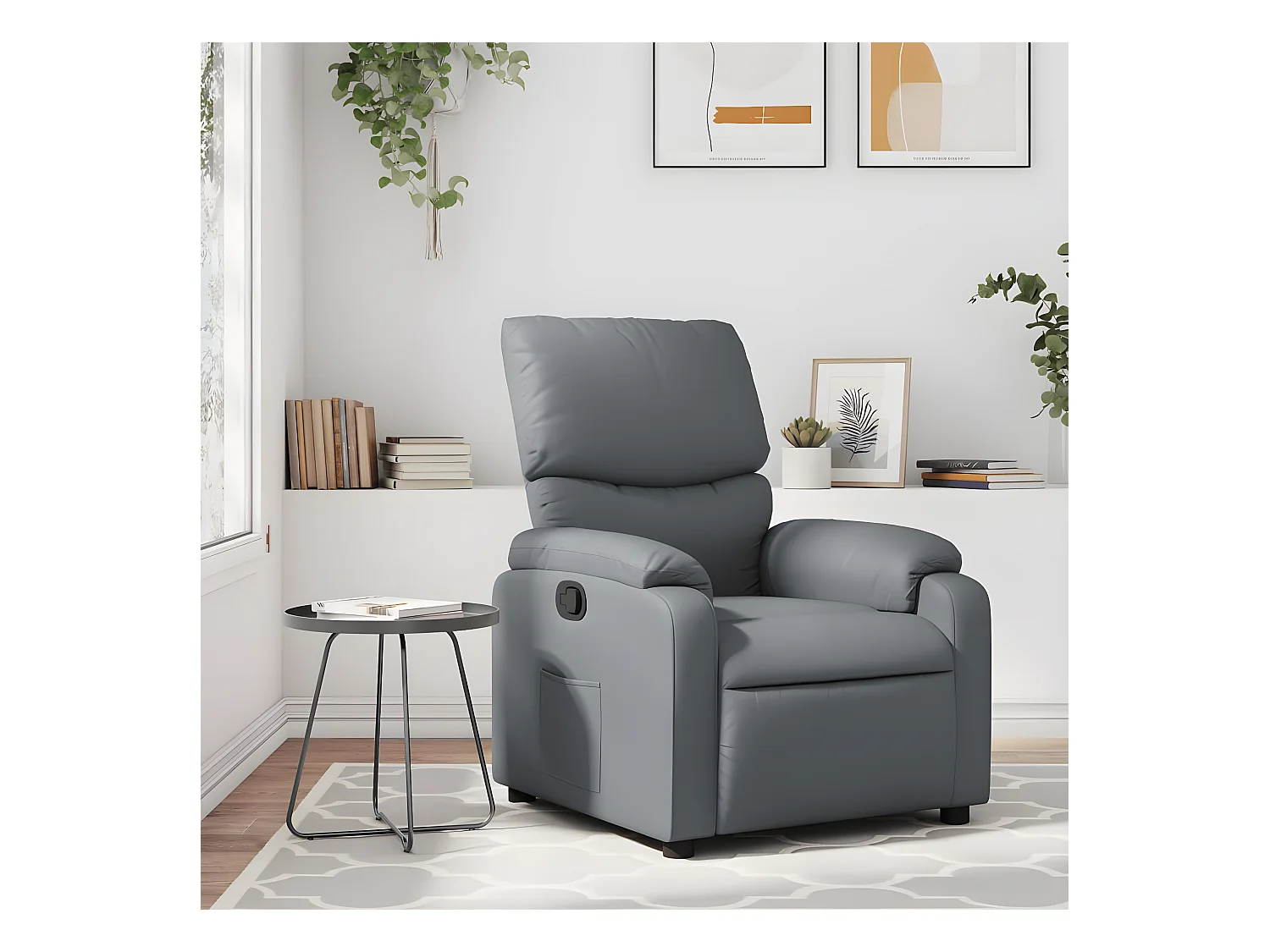 Fauteuil inclinable Gris Similicuir