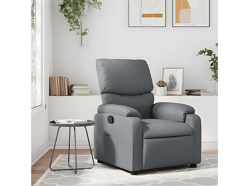 Fauteuil inclinable Gris Similicuir