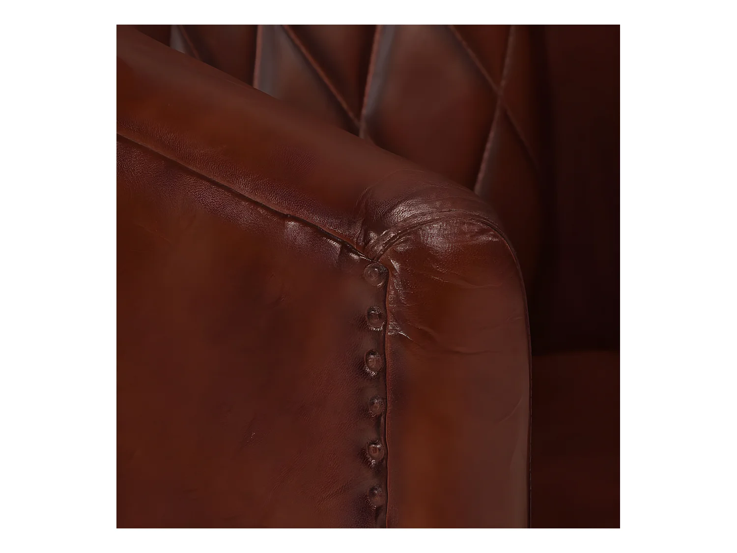 Poltrona trasformabile in vera pelle marrone