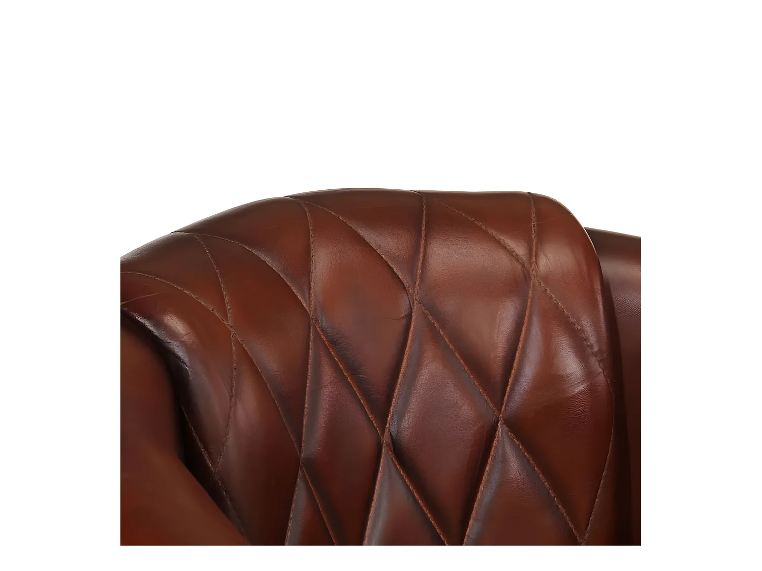 Poltrona trasformabile in vera pelle marrone