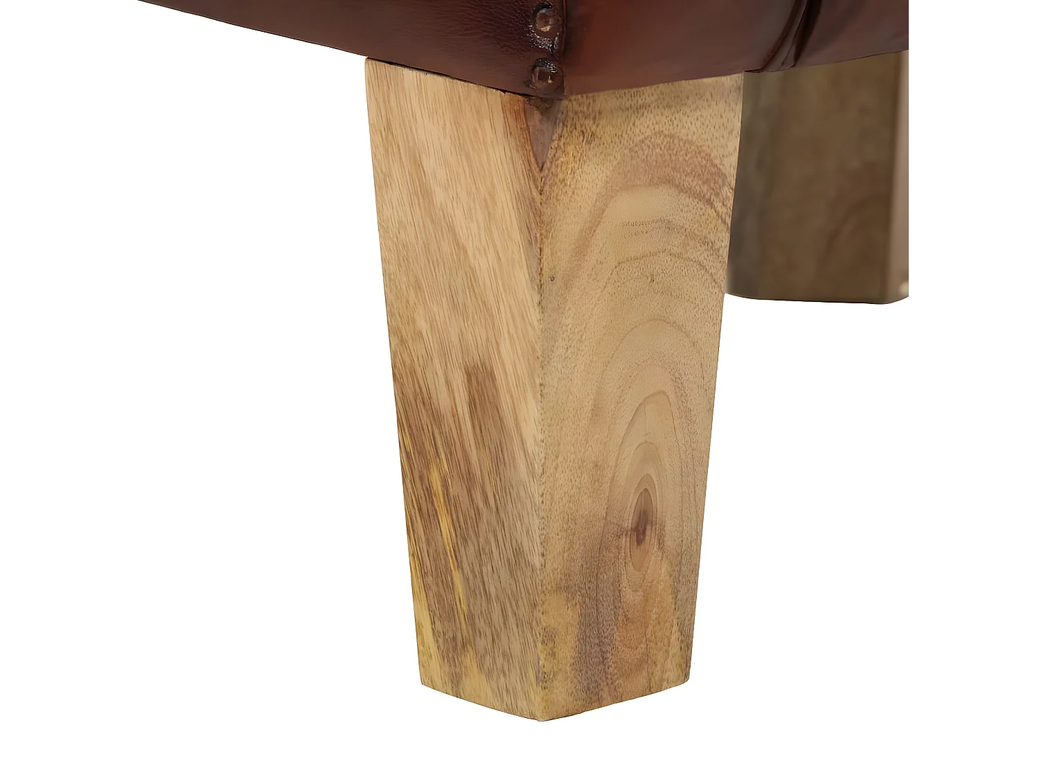 Fauteuil cabriolet marron cuir véritable