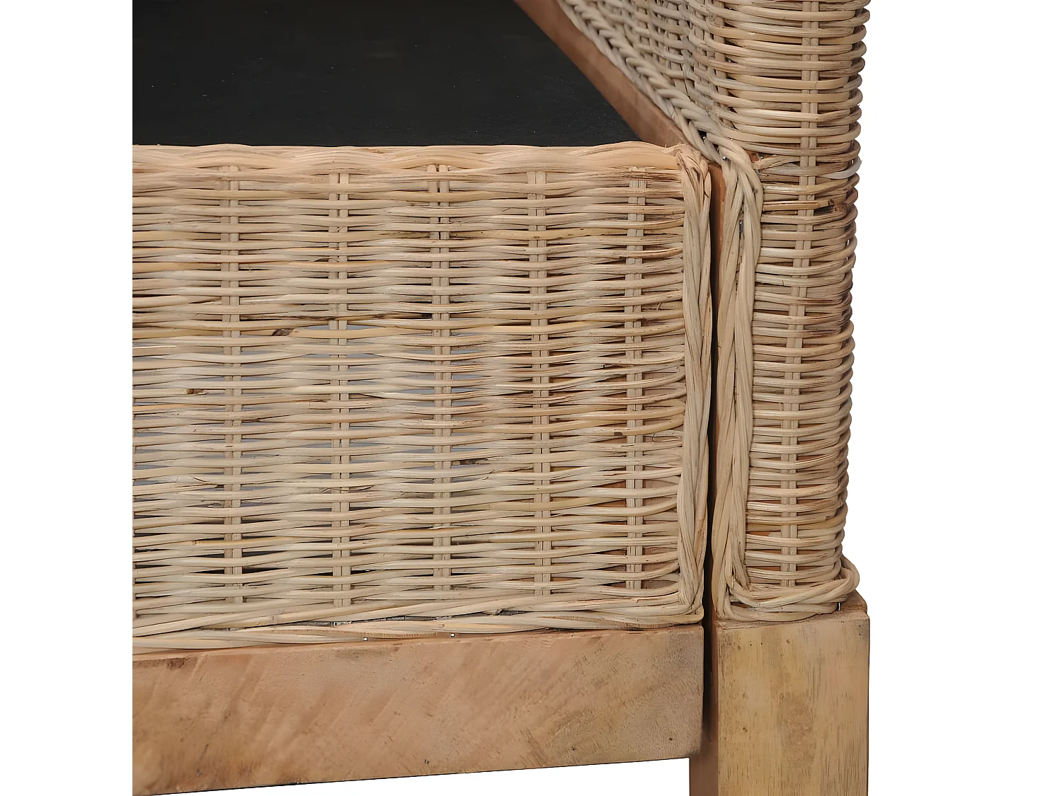 Fauteuil avec coussins Rotin naturel