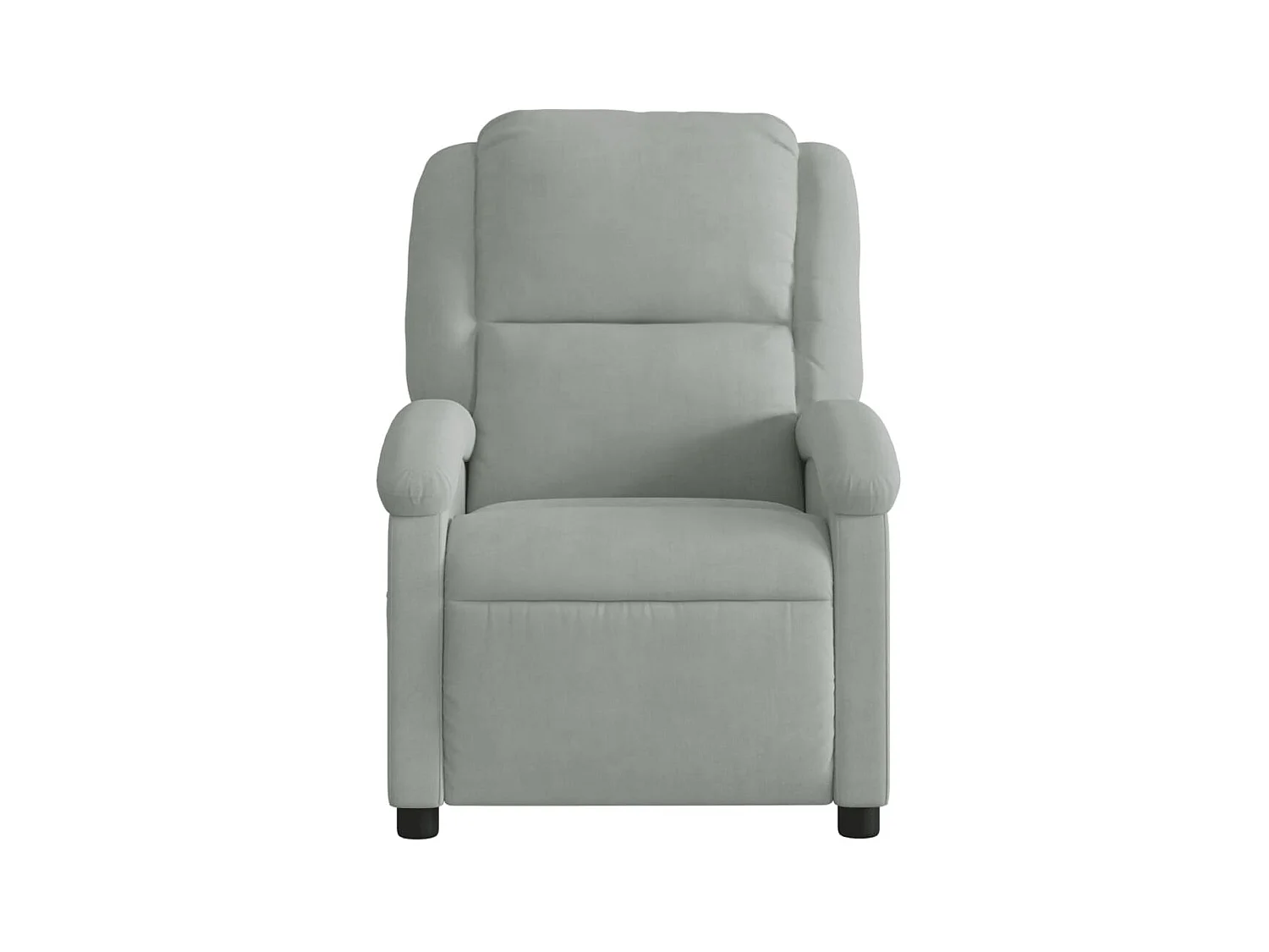 Fauteuil de massage inclinable gris clair velours