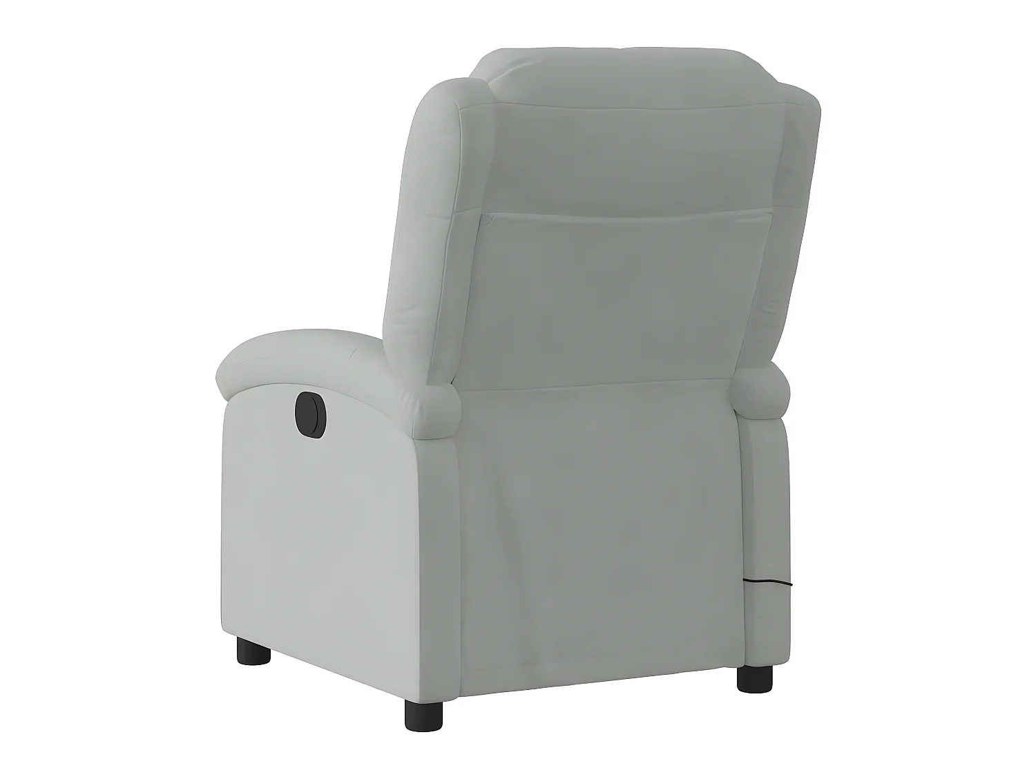 Fauteuil de massage inclinable gris clair velours