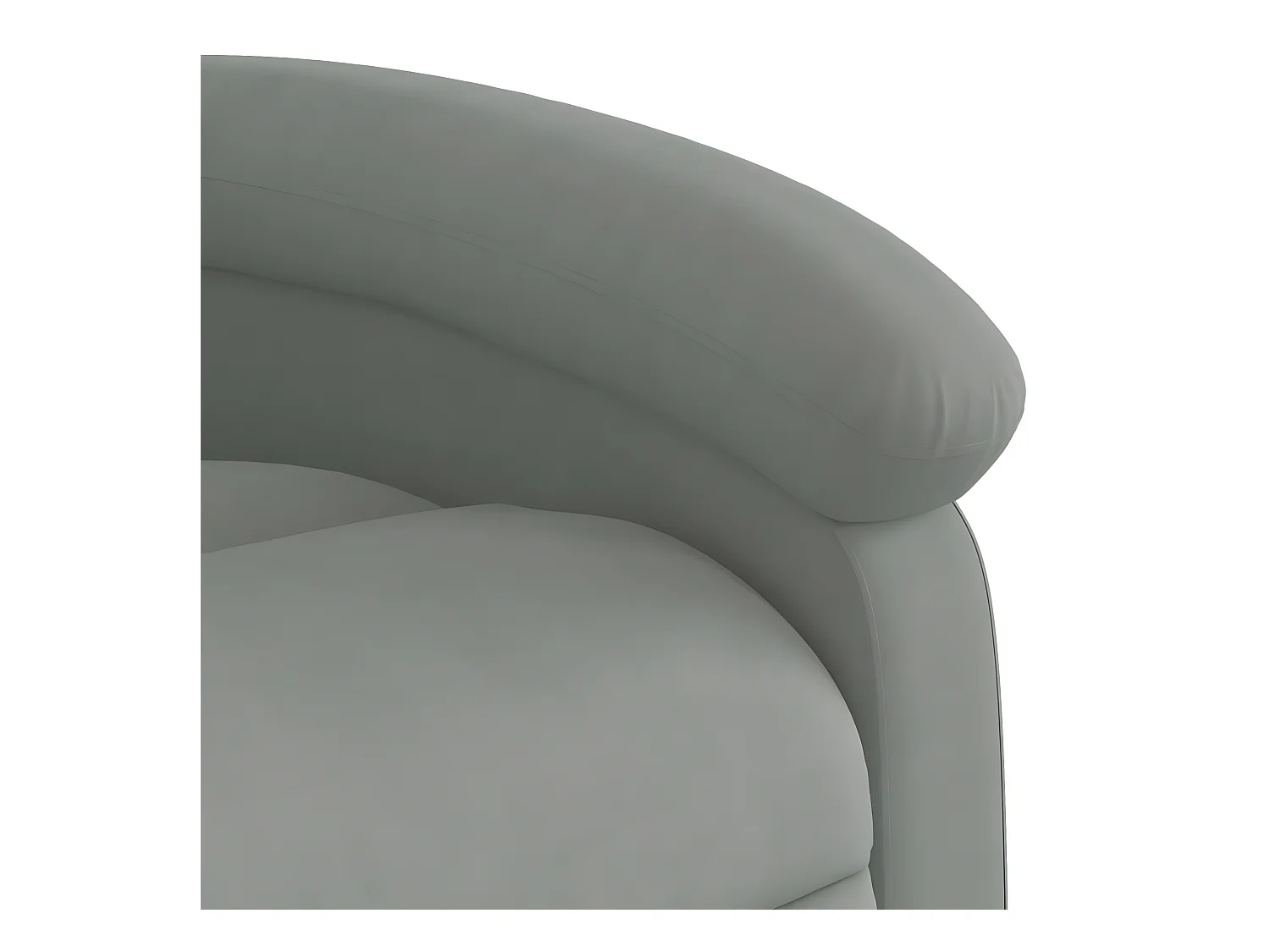 Fauteuil de massage inclinable gris clair velours