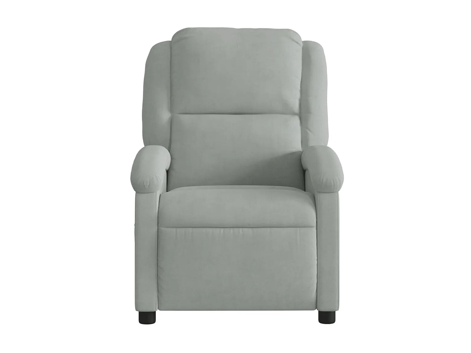 Fauteuil de massage inclinable gris clair velours