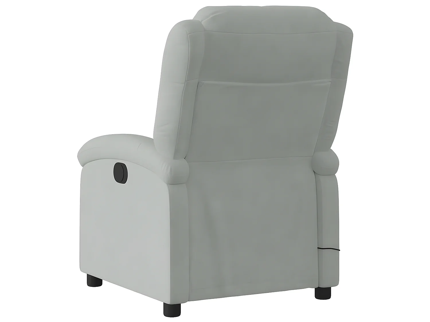 Fauteuil de massage inclinable gris clair velours