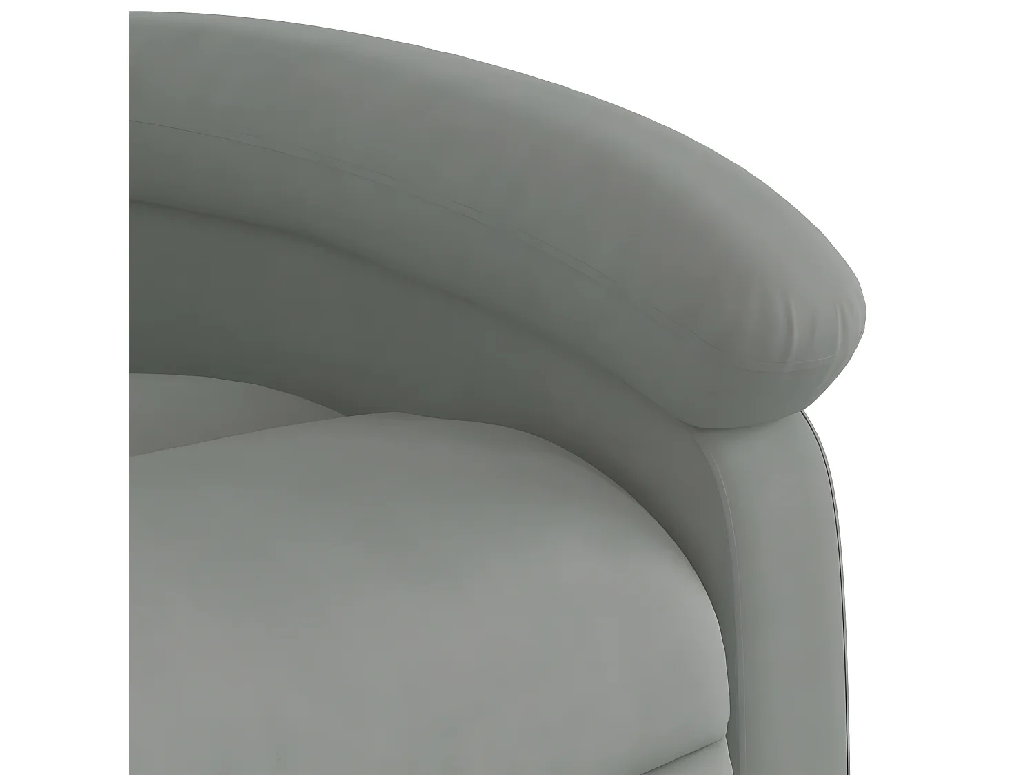Fauteuil de massage inclinable gris clair velours