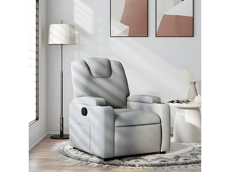 Fauteuil inclinable Gris clair Tissu