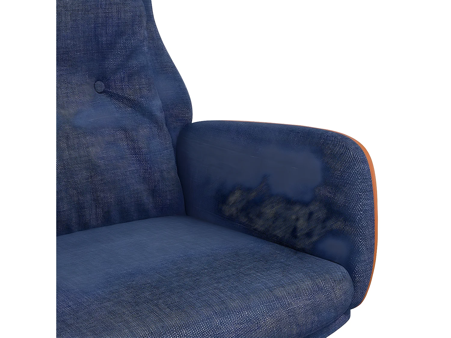 Cadeira de relaxamento Tecido Azul e PVC