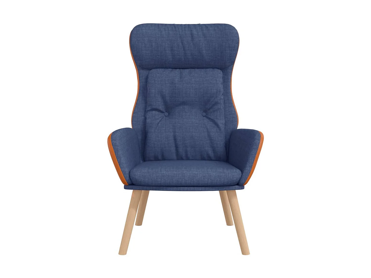 Poltrona relax in tessuto blu e PVC