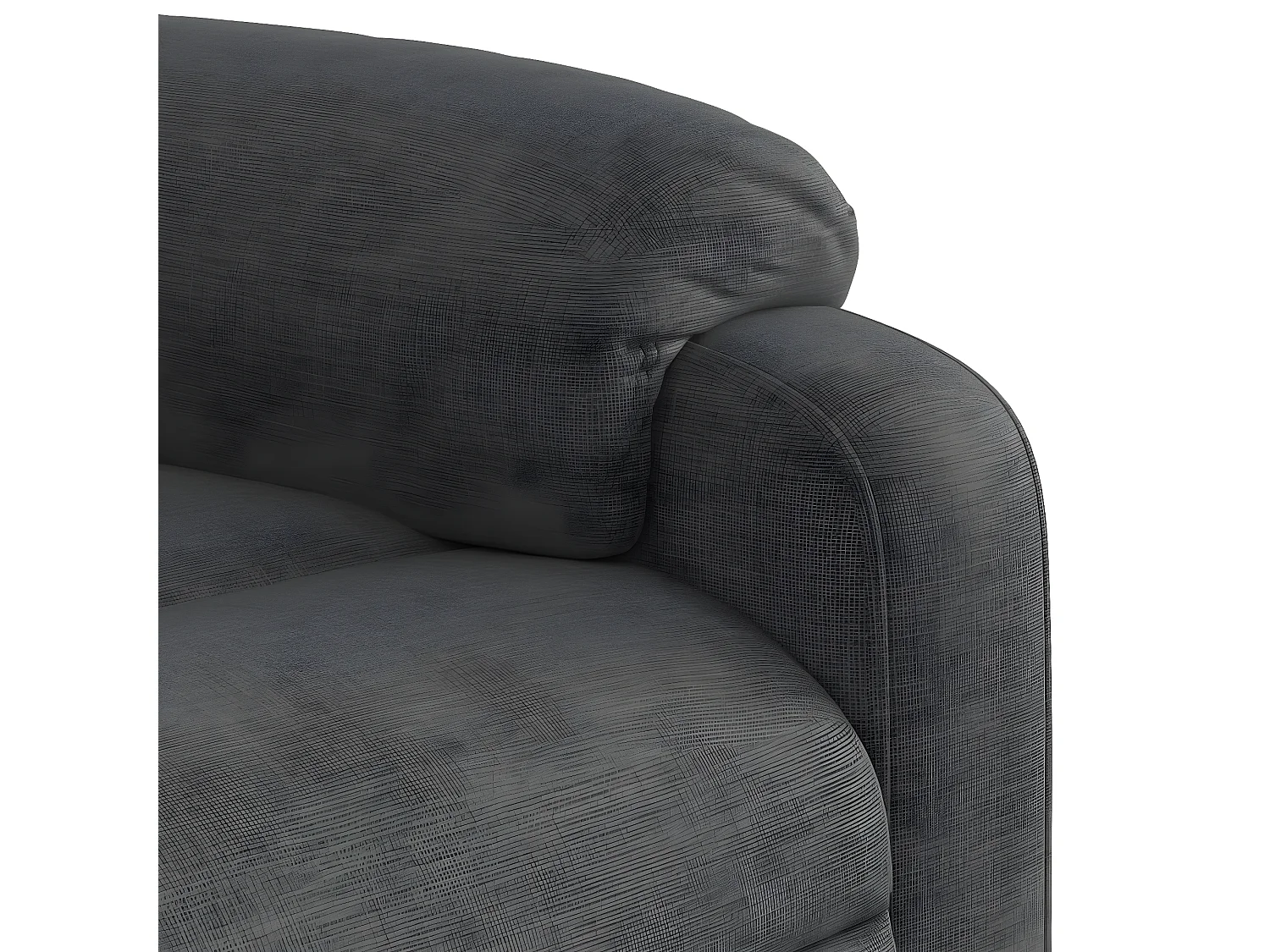 Fauteuil de massage inclinable Gris foncé Tissu